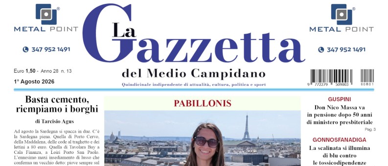 La Gazzetta del Medio Campidano del 1° agosto è in edicola